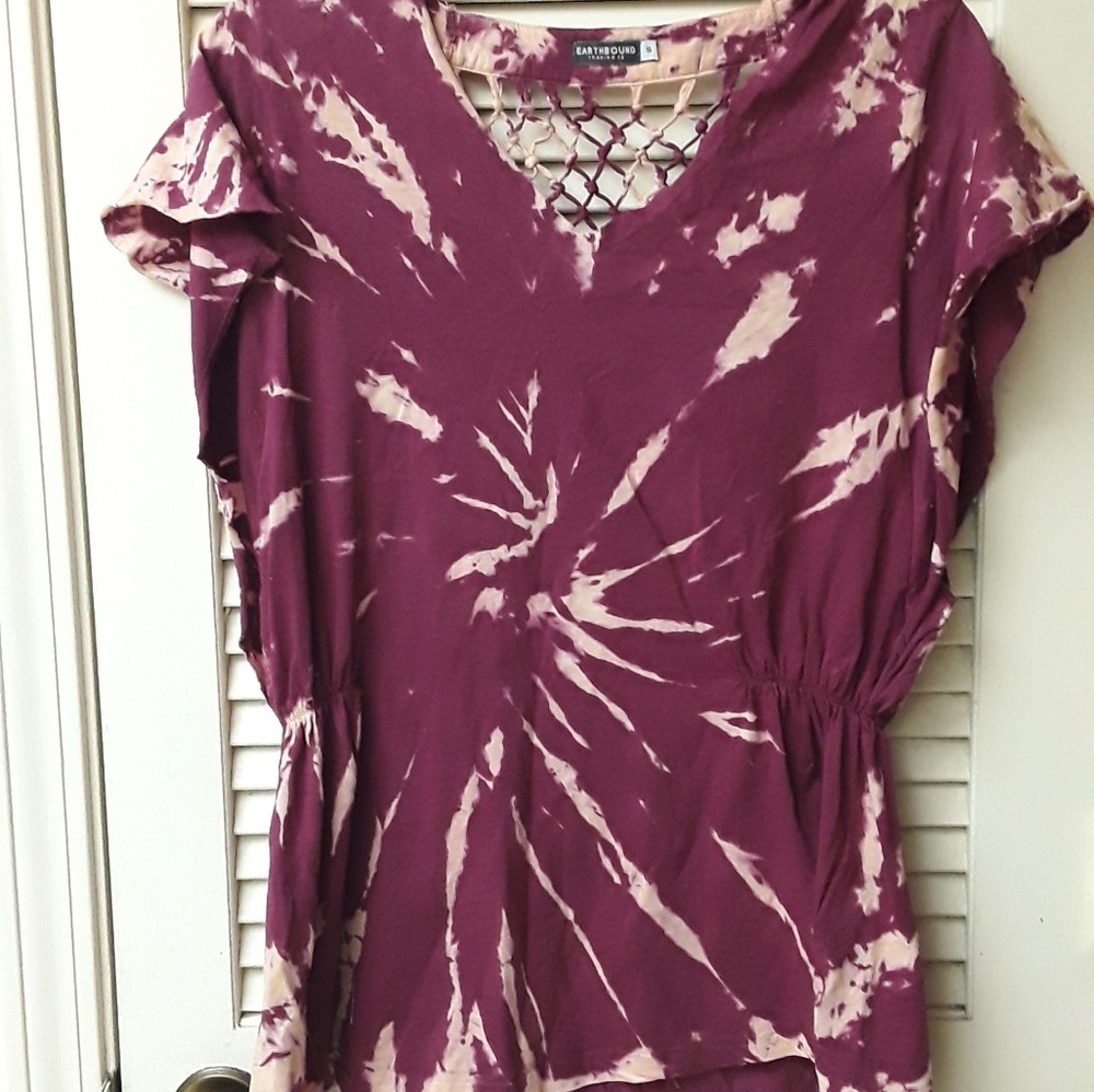 EarthBound Magenta Tie Dye Net Back Boho S Flowy